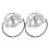 Front Fog Light LED Motorcycle ABS Silver 2 Pcs 1