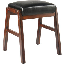 MODERION Footstool Solid Wood Legs 17.72 inch Upholstered
