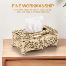 Gold Acrylic Tissue Box Hotel Restaurant Napkin Holder Household Tissue Box