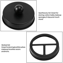 Jar Bathroom Accessories Lids Set(4Pcs),Toothbrush Holder,Apothecary Storage Jars Lids for Regular Mouth