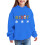 Royal Blue Kids Hooded Pullover Sweatshirt Long Sleeve Size 4