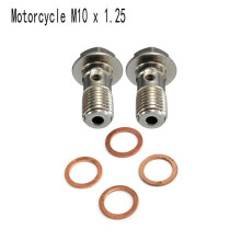 6X Stainless M10 X 1.25 Banjo Bolts Brake Master Cylinder Screw Brake Hose Caliper Bolt Hydraulic Clutch Screw