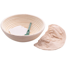 10 Inch Bread Proofing Basket - Banneton Proofing Basket + Cloth Liner + Dough Scraper + Bread Lame - Sourdough Basket Set For Professional And Home