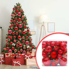 Shatterproof Silver Christmas Ball Ornaments 50-Pack