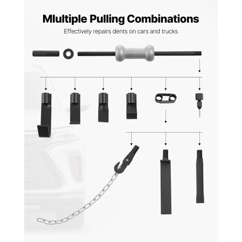 Dent Puller Kit with Slide Hammer 13 pcs 2