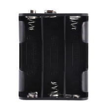 3X Double Side Spring 6 X 1.5 V AA Battery Holder Case Box Black
