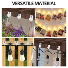 Paquet de 30 Clips Muraux pour Étagères en Fil avec Vis et Chevilles, Supports de Montage en Plastique pour Étagères en Fil de Placard