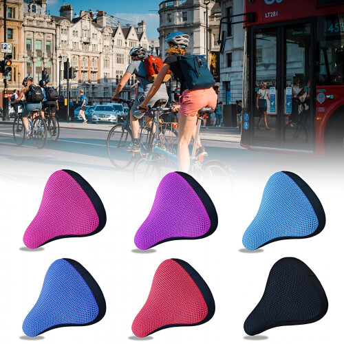 Bicycle Saddle Cover Comfortable Breathable Dark Blue 1