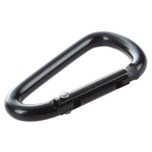30 Pcs Black D Shaped Aluminum Alloy Carabiner Hook Keychain