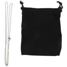 2X Chaine de Bijoux pour Femme, Collier en Acier Inoxydable de "O", Argent - 2 mm de Largeur - 65 cm de Longueur