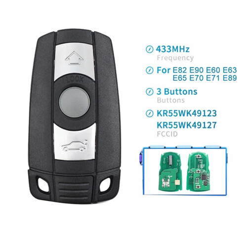 2X Auto Remote  Key für  1/3/5/7 Serie E90 E91 E92 E60 Auto Keyless Control ID46 PCF7945 Sender Chip 433Mhz