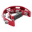 Half Moon Musical Tambourine Red Double Row Jingles 2