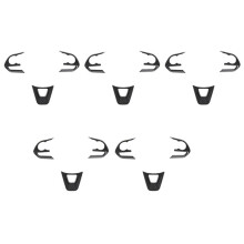 15X for 2019-2021 Car Carbon Fiber Style Steering Wheel Button Cover Trim Decorative Frame Sticker