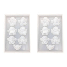2X Petit Ange Forme Silicone Moule pour Résine Bricolage Argile Uv Résine ÉPoxy Moules Pendentif Bijoux Outils Moule