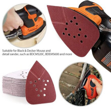 30 St Mus Detaljslipmaskin Sandpapper 12 Hål Triangulärt Slippapper för Multi Slipmaskin Detalj  120 Korn