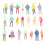 Hemoton Plastic Human Figure Models Colored 100 Pcs 6