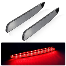 2PCS for 3 Speed 3 10-13 Axela Sport LED Rear Bumper Reflector Light Tail Stop Fog Lamp 12V BBM4515M0C Black