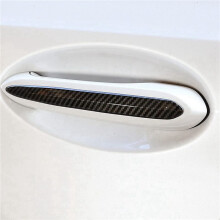2X Car Styling Exterior Door Handle Strips Decoration Sticker Trim for 5 Series G30 G38 18-21 Carbon Pattern Black