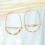 Green Crystal Semi-Circle Earrings Glass White 5
