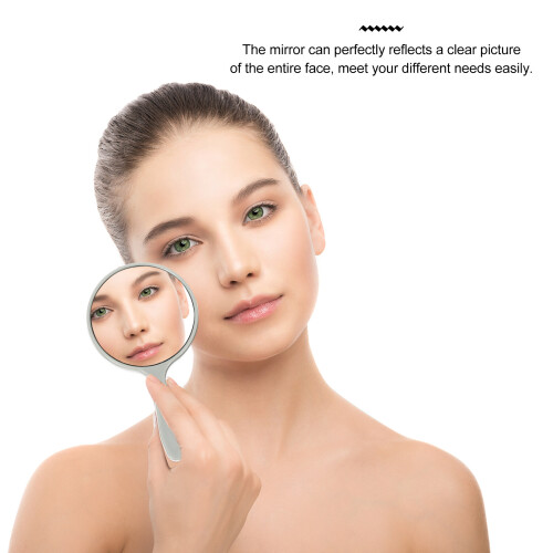 Round Handheld Mirror with Long Handle 5 pcs 1