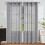 Sheer Curtains Gray Silver Embossed Pattern 39x98 Inch 4