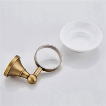 2X Antique Soap Dish Holder Bronze Brushed Bathroom Soap Dishes Holder with Ceramic Dish Holders for Bathroom Toilet