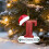 Christmas Letter Ornament Personalized Initial T White 6