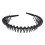 Cerchietto in plastica dentato nero per donna 2