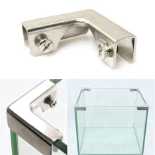 32Pcs L Type Glass Fixing Clip 2 Way Glass Connectors for 6-10Mm Furniture Hardware Glass Accessories