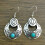Boho Drop Earrings 925 Silver with Tourmaline 1 Pair 1