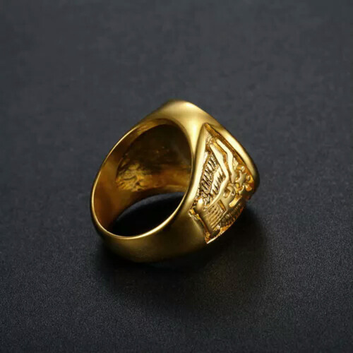 Stainless Steel Casting Ring 18k Gold Plated Men's Ring 2