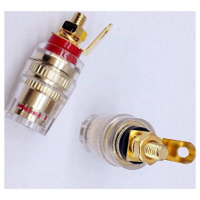 10 Stuks 4mm Kristal Binding Post Bananenplug Socket Connector Imitatie Goud Geplateerde Audio Post Bevestigingen B