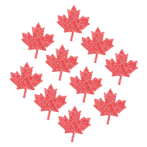 OUNONA Maple Leaf Iron-On Patch Red Durable Plastic 2