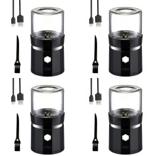 4X Electric Grinder Portable Vanilla Grinder USB Rechargeable Mill with A Cleaning Brush for Tea Rosemary