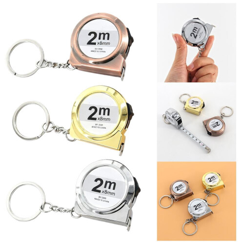 Mini Tape Measure with Keychain Carbon Steel 2