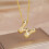 Bubble Letter Necklace Gold Plated Dainty Initial Pendant 1