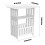 Slim White End Table with Magazine Rack 1 Piece 3