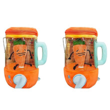 2X Plush Carrot Juicer Toy,Carrot Juicer Plush Toy,6 Inch Carrot Blender Plush, Fun Drawstring Rotating Plush Toy
