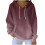 Women's Ombre Hoodie with Pockets and Drawstring 2