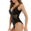 Women's Sheer Mesh Sleeveless V-Neck Bodycon Bodysuit 4