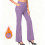 Women's Solid Fleece-Lined Yoga Pants Athletic Casual 1
