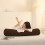 Cervical Roll Pillow with Removable Washable Cover Coffee 5
