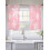 Snowflake Sheer Curtains Pink White 2 Panels 52x45 Rod 5