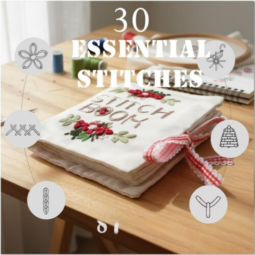 Creative Handmade Embroidery Stitch Book Sewing Kit Practical Modern Simple Style Non-Patent Modern Creative Gift Set 1
