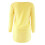 Women's Cable Knit Crew Neck Sweater Yellow 3