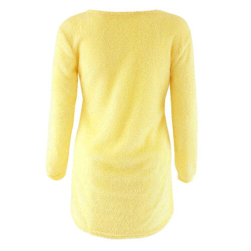 Women's Cable Knit Crew Neck Sweater Yellow 2
