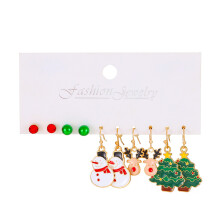Weihnachtsohrringe-Set mit 5 Paaren MultiColor