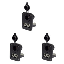 3X for Anderson Plug C-Igarette Lighter Socket Charger Flush Mount Recessed Plate for Caravan Boat Truck