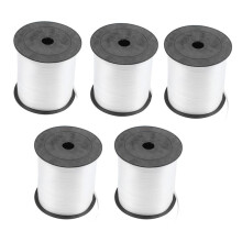 5 Rouleau Ruban de Ballon 225M 5Mm pour FĂŞte de Mariage (Blanc)