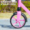 AIYAPLAY Kids Scooter, Foldable Kick Scooter w/ Adjustable Handlebar, Pink 9